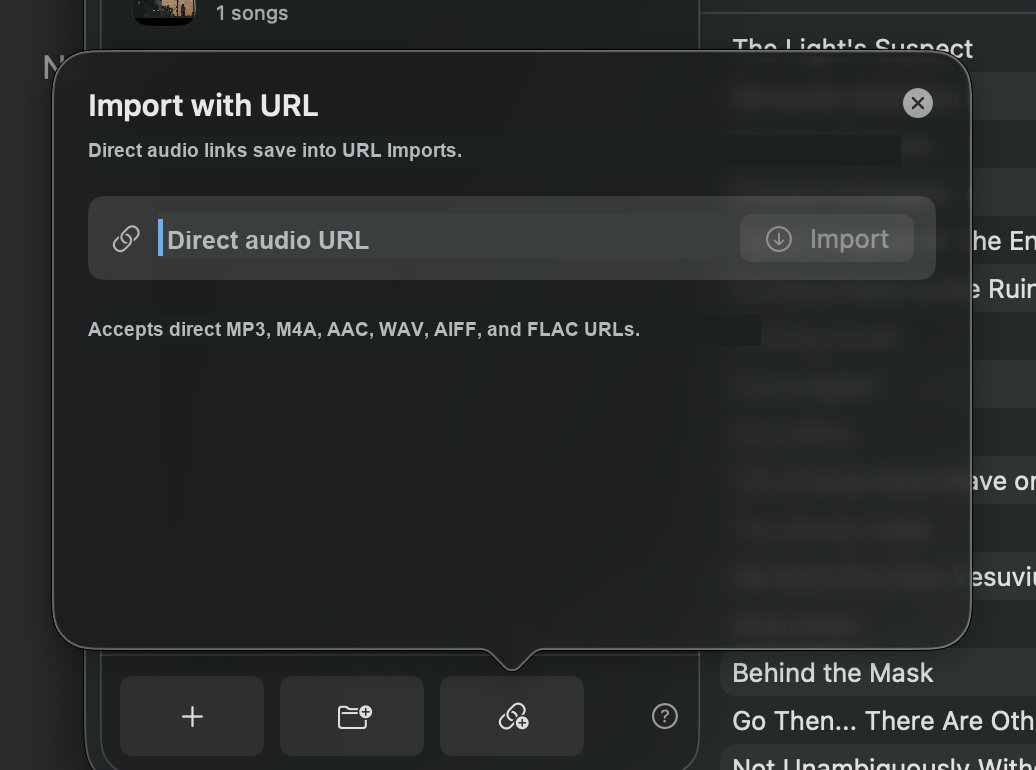 LofiHood direct URL import